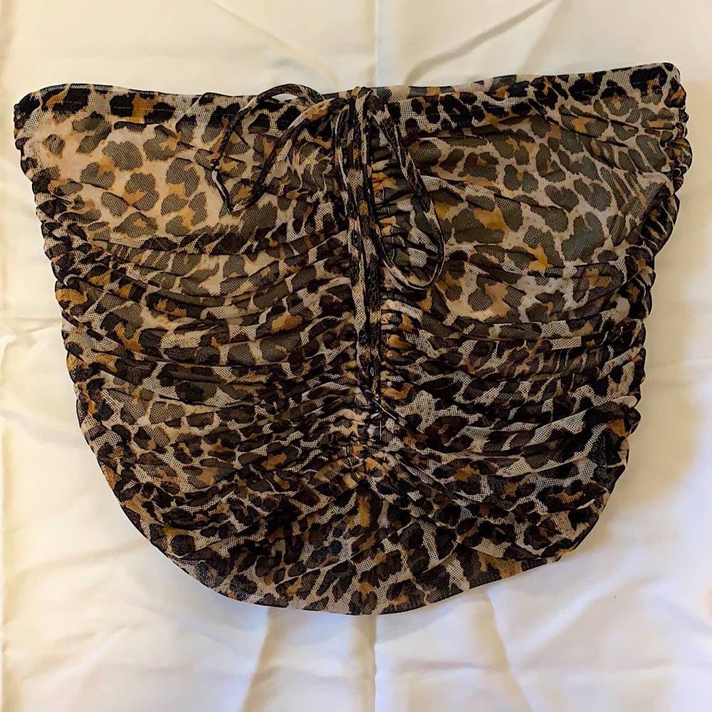 Urban Outfitters Tiger Print Strapless Top
